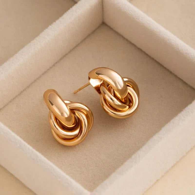 Chunky Knot Earrings for Women